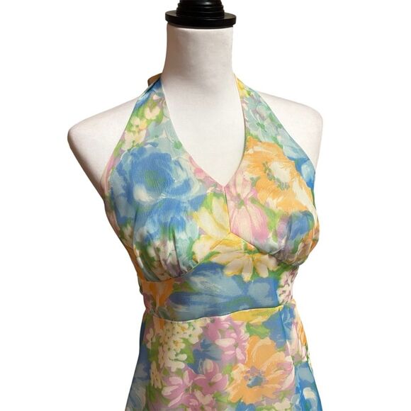 Vintage Union-Made Floral Halter Maxi Dress & Jacket Set | EUC - Picture 2 of 11